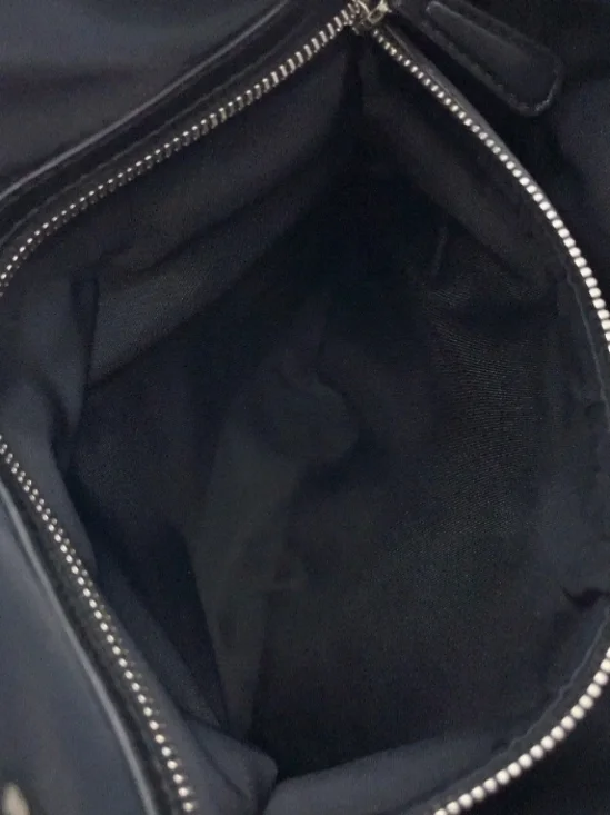 Authentic Christian Dior Cannage Turnlock Black Nylon Chain Handbag W/DB/Charm - Picture 11 of 14